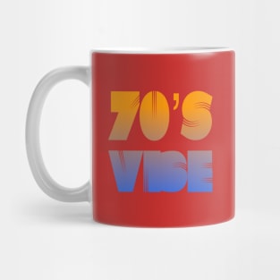 70's Good Vibes Colorful Retro Funky Vibe Design Mug